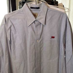 Perlis large blue cotton button down hardly worn, fits like xl